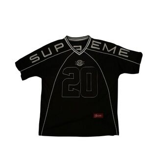 Supreme Black Paneled Jersey with White Accents